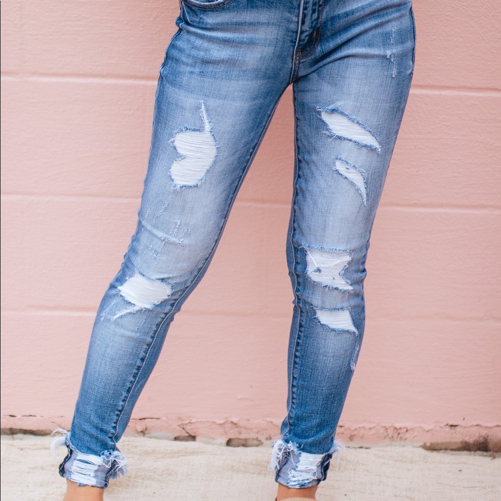 Kancan distressed jeans